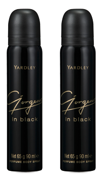 Yardley Gorgeous in Black perfumed body spray