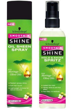 Schwarzkopf Smooth 'n Shine Hold &amp; Shine Spritz with Moringa and Olive Oils