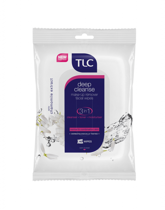 TLC deep cleanse make-up remover facial wipe