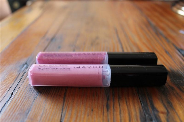 Avon Ultra Glazewear Lipgloss in Rave and Iced Pink