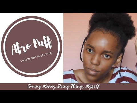 Simple Afro Puffs Hairstyle on Natural Hair - YouTube